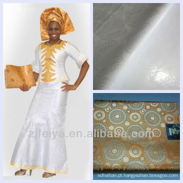 Soft White Cotton Bazin Riche Guinea Brocade Jacquard Tecido Africano De Vestuário Com Perfume Mais vendido